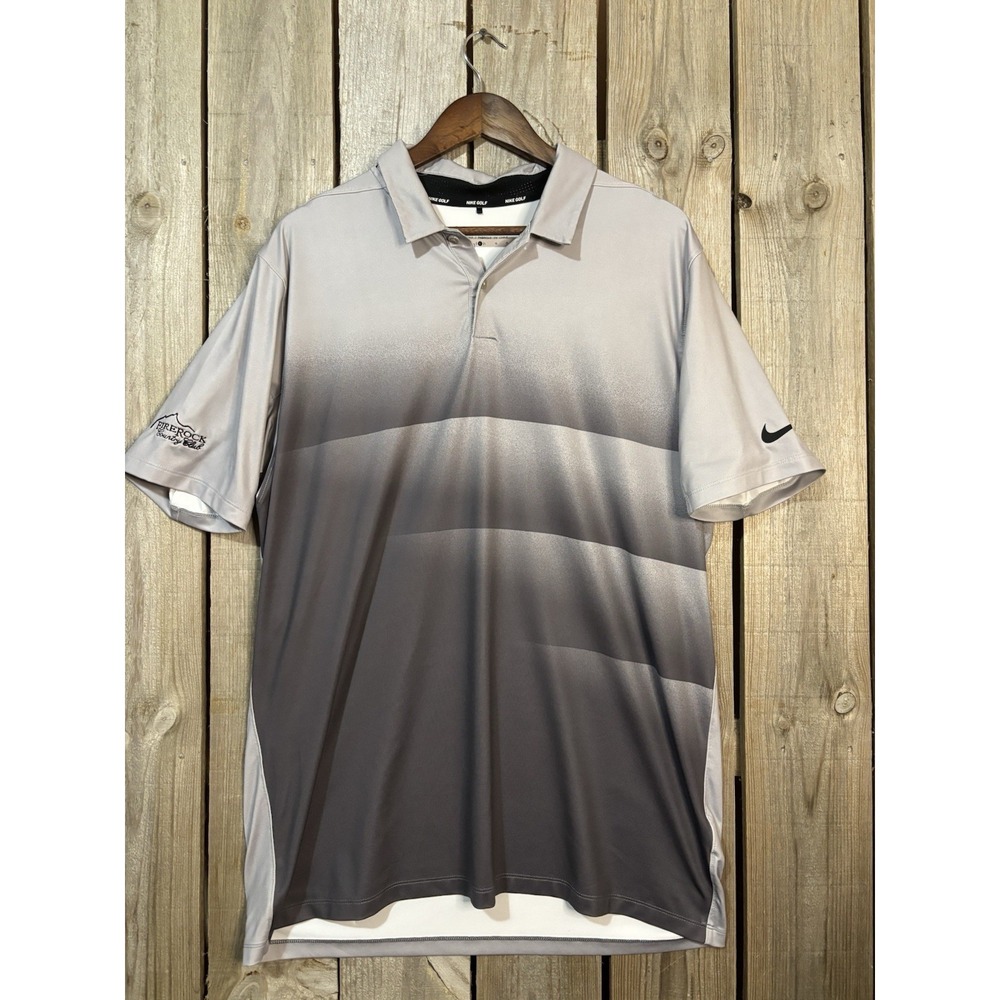 Nike Golf Dri-FIT Gray Polo‎ ⛳ FireRock Country Club | Men's L